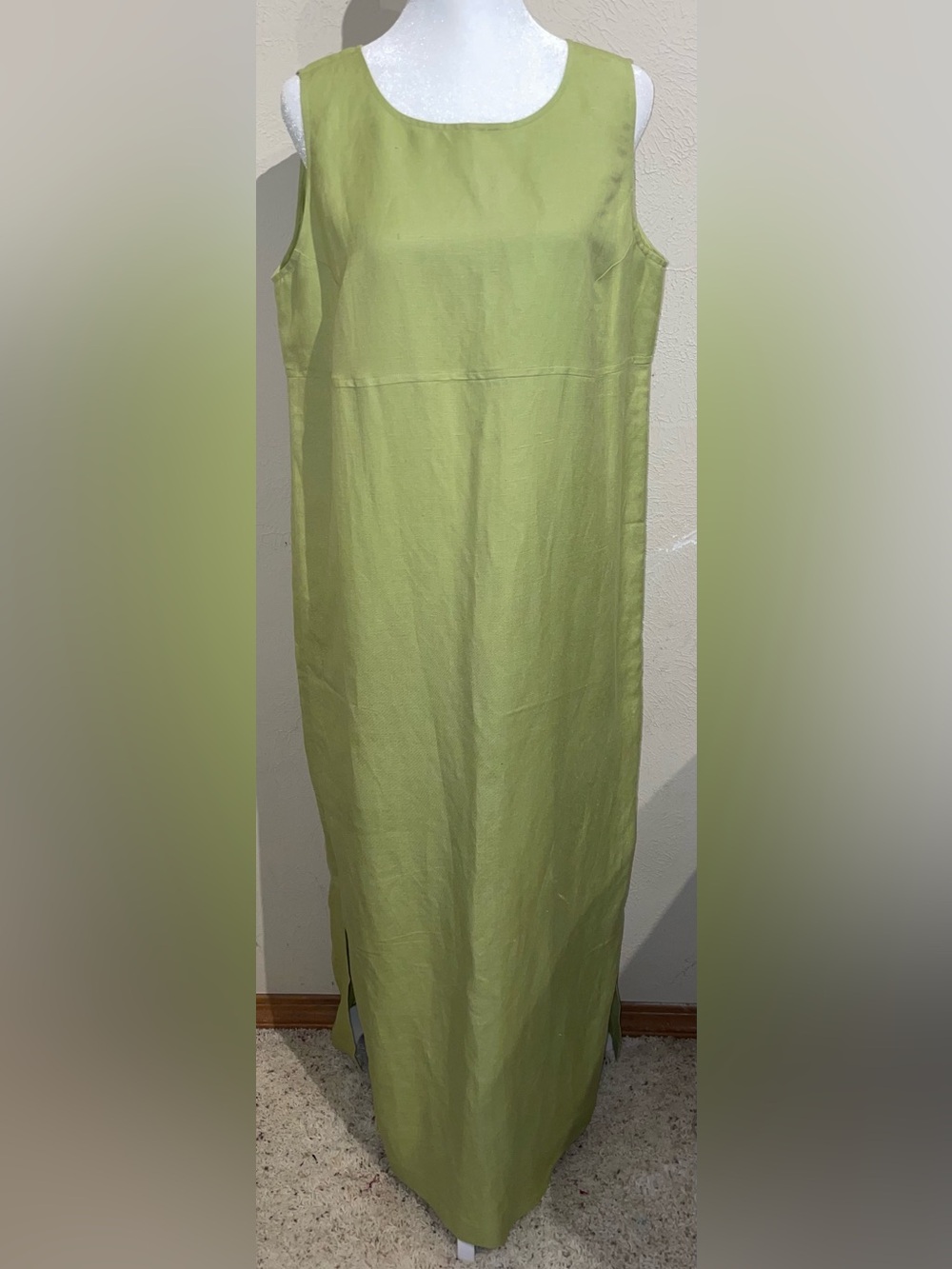 Positive Attitude Women’s Size 12P Green Linen Blend Dress Set Blazer Maxi 2Pc - Picture 8 of 12